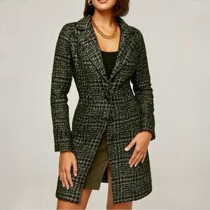 Cache’ houndstooth metallic vintage y2k tweed peacoat ❤️